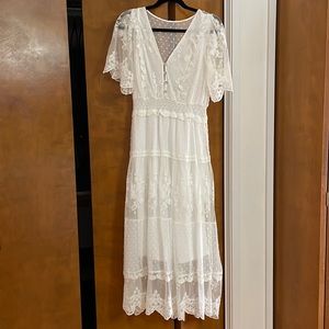 Beautiful white lace country dress
